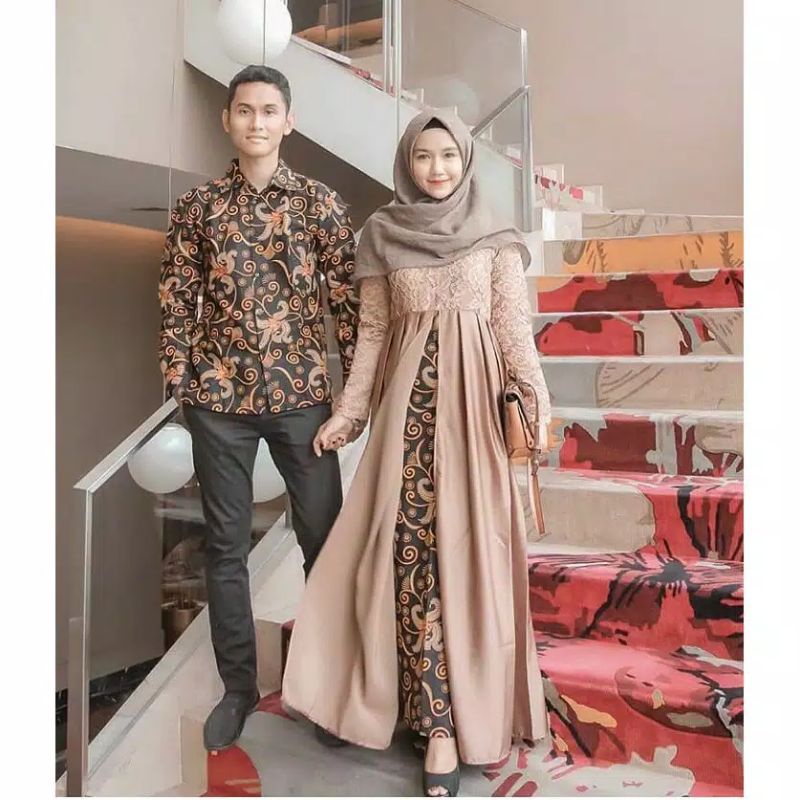 Maura Couple - Sania Ruffle Batik Couple ori Ndoro jowi DNT Garansi Termurah Shopee - SARWENDAH