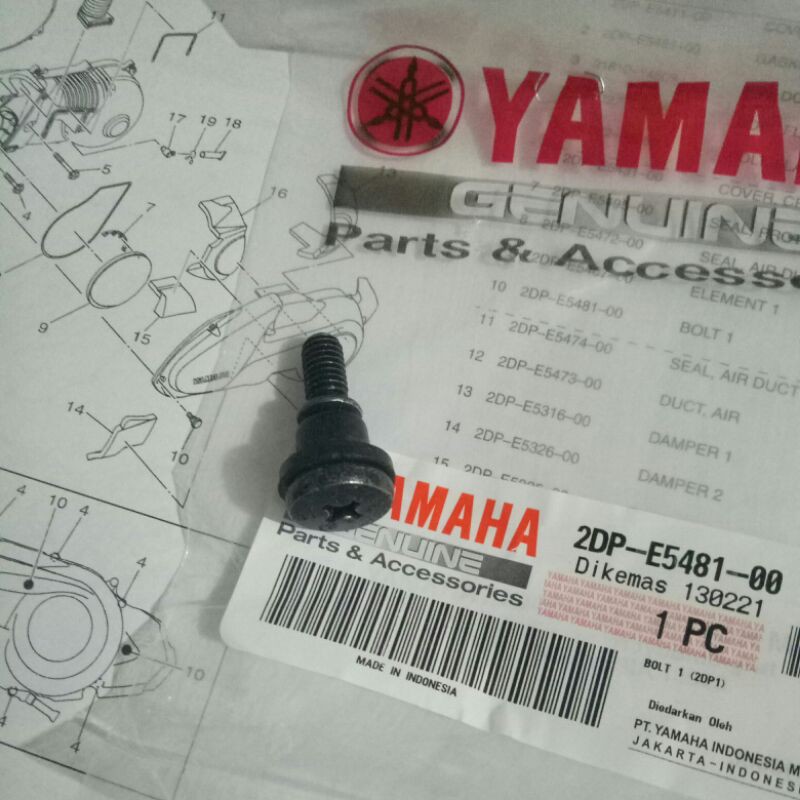 Baut Cover CVT Nmax 2DP E5481 Aerox Lexi Ori Yamaha
