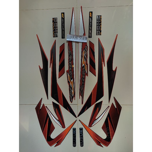 striping stiker satria Fu 2008 hitam merah