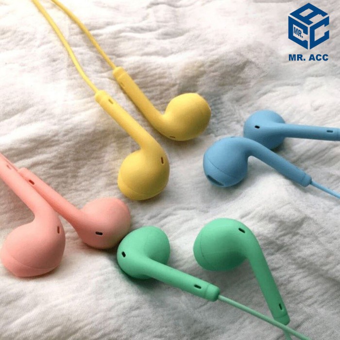 Macaron Handsfree | Macaron Earphone Headset Matte Colour Macaron Hifi Bass - SC