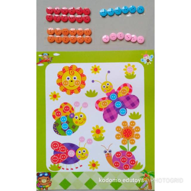 

DIY Button Art Butterfly, Prakarya Anak