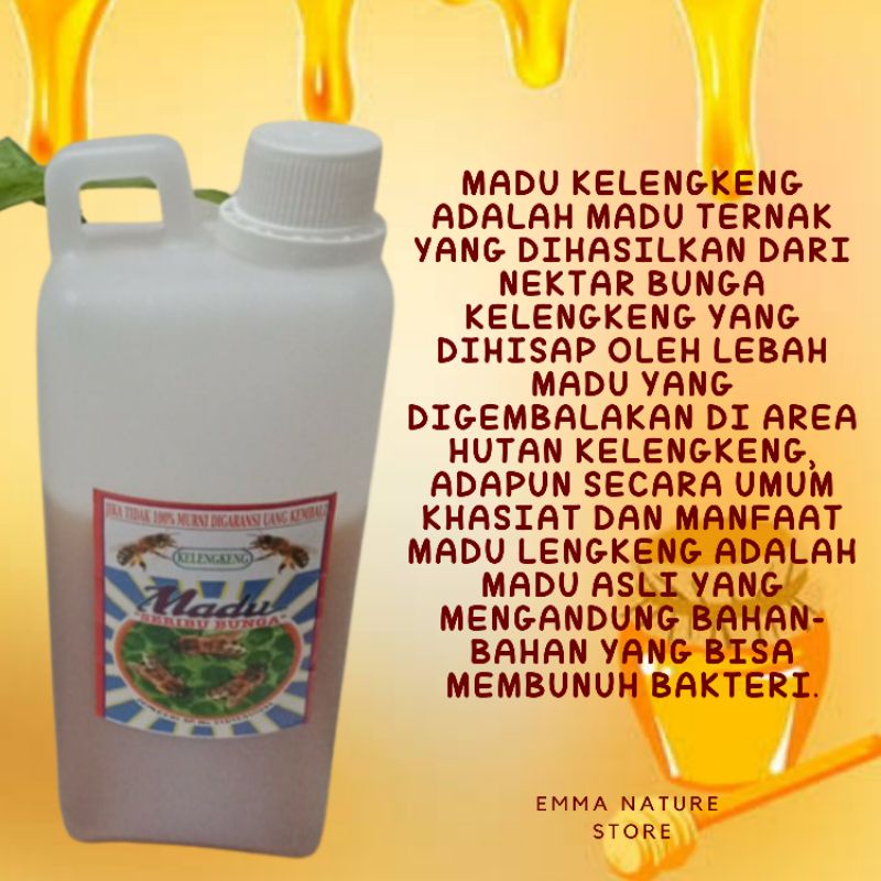 Madu Murni Nektar Kelengkeng Seribu Bunga 1 Kg 100% Asli