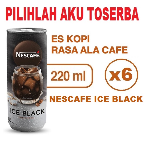 Kopi Nescafe Kaleng ICE BLACK Can 220 ml (1 PAKET ISI 6 )