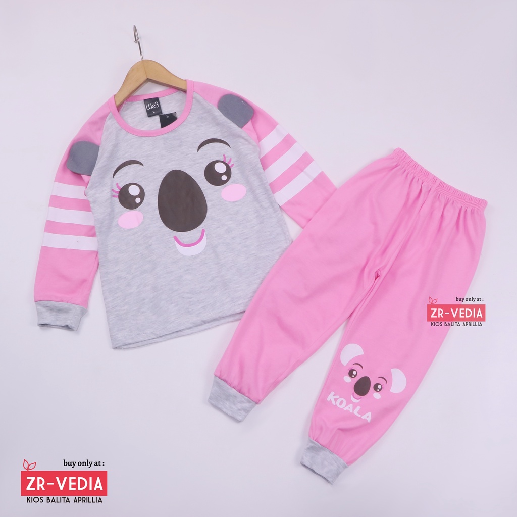 Piyama A-ra Baby 3-18 Bulan / EXPORT Quality Baju Tidur Karakter Kaos Lengan Celana Panjang Bayi