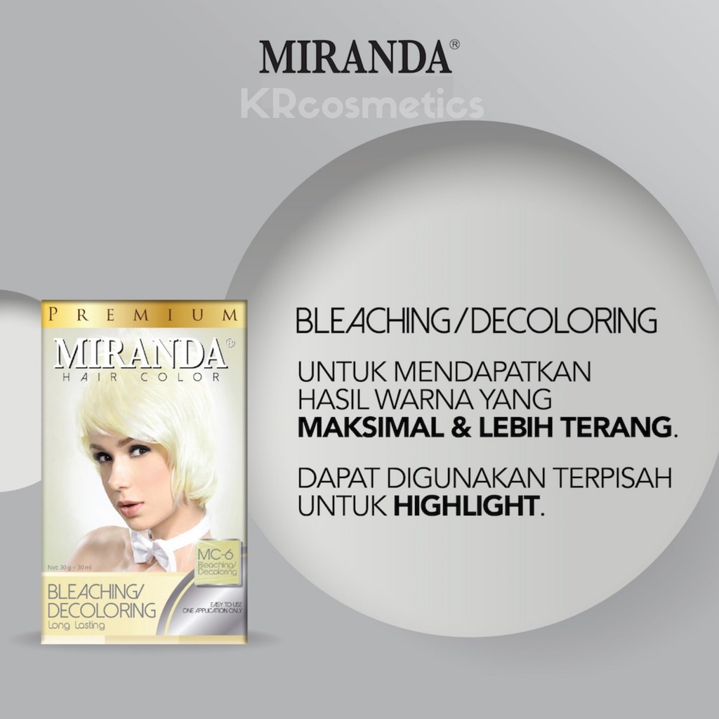 Miranda Hair Color/Cat rambut /Pewarna Rambut 30ml - pikok rambut miranda