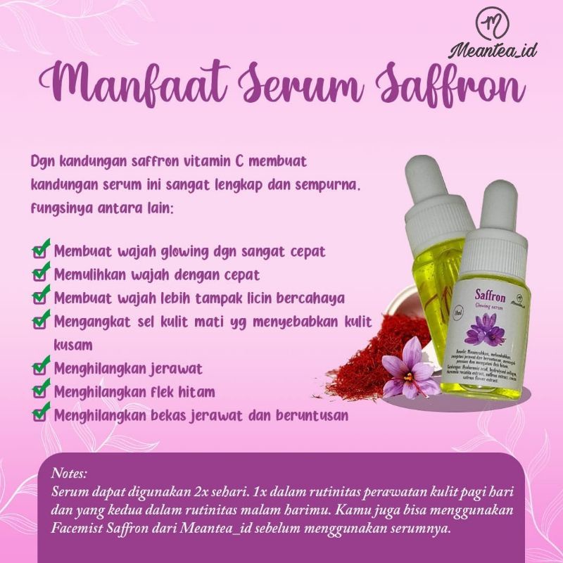 SERUM SAFRON GLOWING BPOM