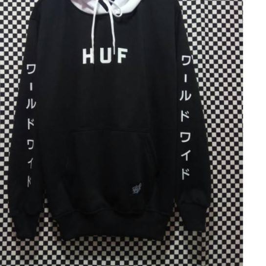 *(PROMO) Hodie HUF variasi hitam putih/sweater pria keren .,,.,.,
