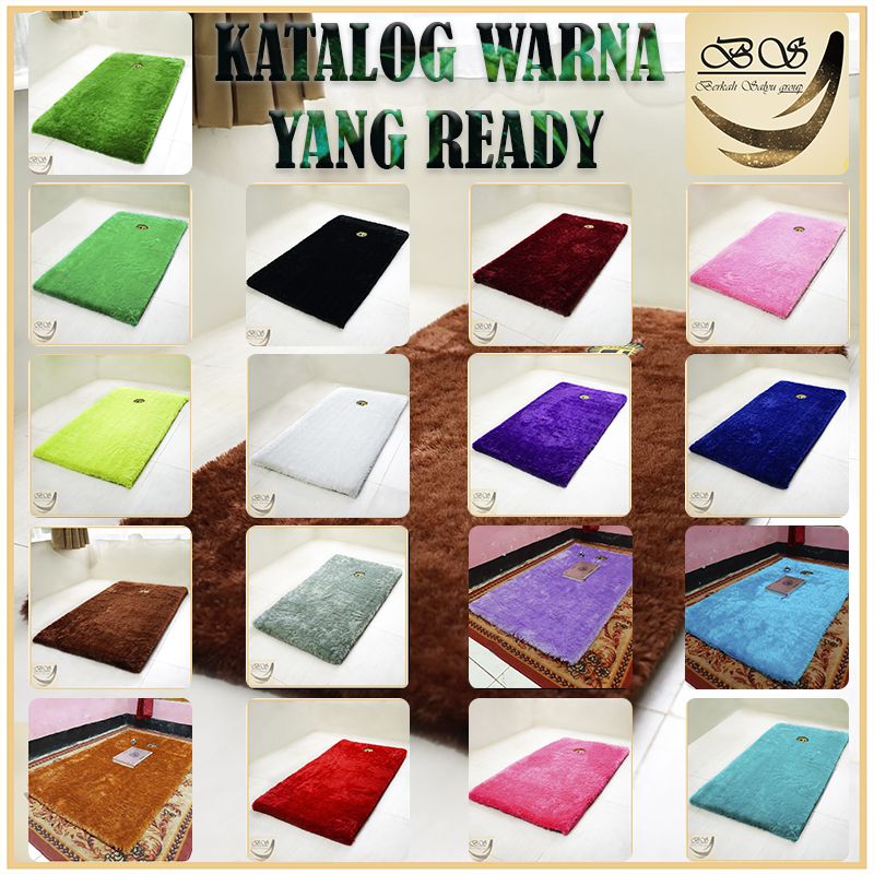 Berkah Saluyu Sajadah Bulu Rasfur Polos 115x65x5.5cm/ Sajadah  premium/motip kabah ka'bah / non anti slip