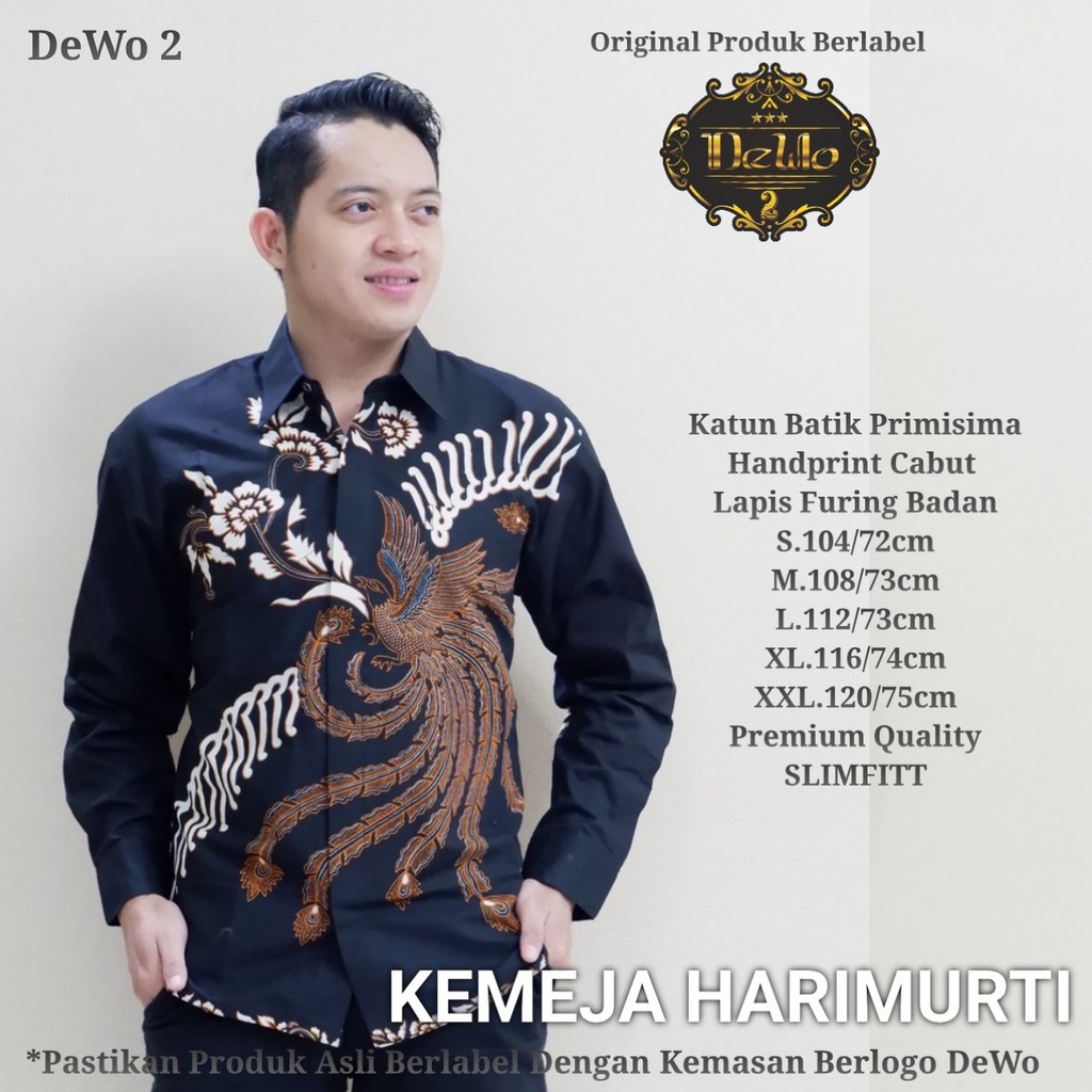 HARIMURTI DEWO BATIKSOLOAMANAH KEMEJA BATIK SOLO PRIA LENGAN PANJANG PENDEK LAPIS FURING ATASAN BATIK PREMIUM MODERN KATUN HALUS SANATA PUTIH AMARTYA PARANG GARUDHA HEMKO AGATA KERISPARIH WISANGGENI MODHANG WISANGGENI MOCCA GENDEWA DEWO SEKARJAGAD UKAIL