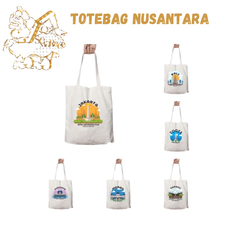 TOTE BAG NUSANTARA BAHAN CANVAS PREMIUM