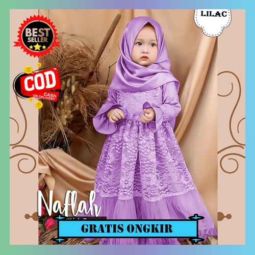 Gamis Anak Usia 3-11 Tahun Model Gamis Anak Muslimah Perempuan Trend Terbaru Lebaran 2022 Termurah G
