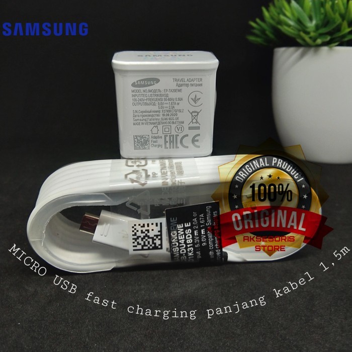Charger Samsung Galaxy J7 J7 Pro Fast Charging Original USB Micro