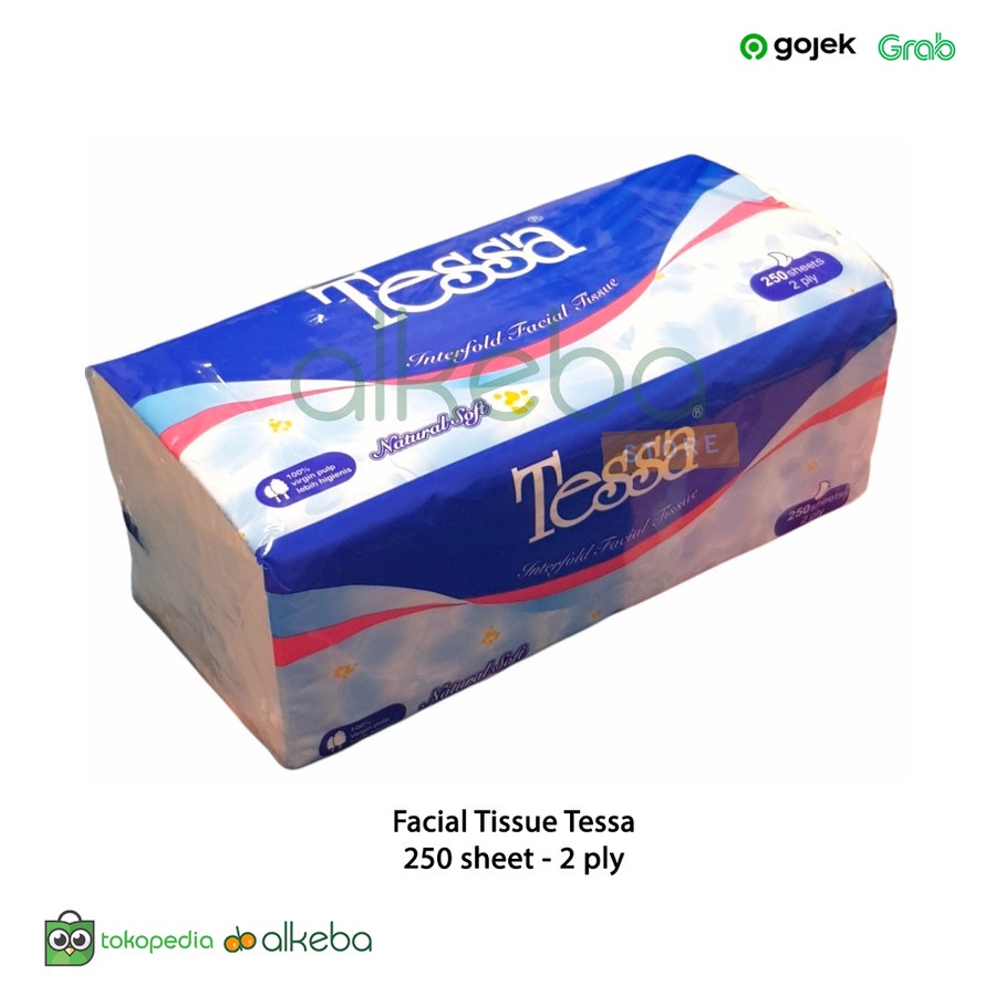 Facial Tissue Tessa 250 Sheets 2 ply Tisu wajah