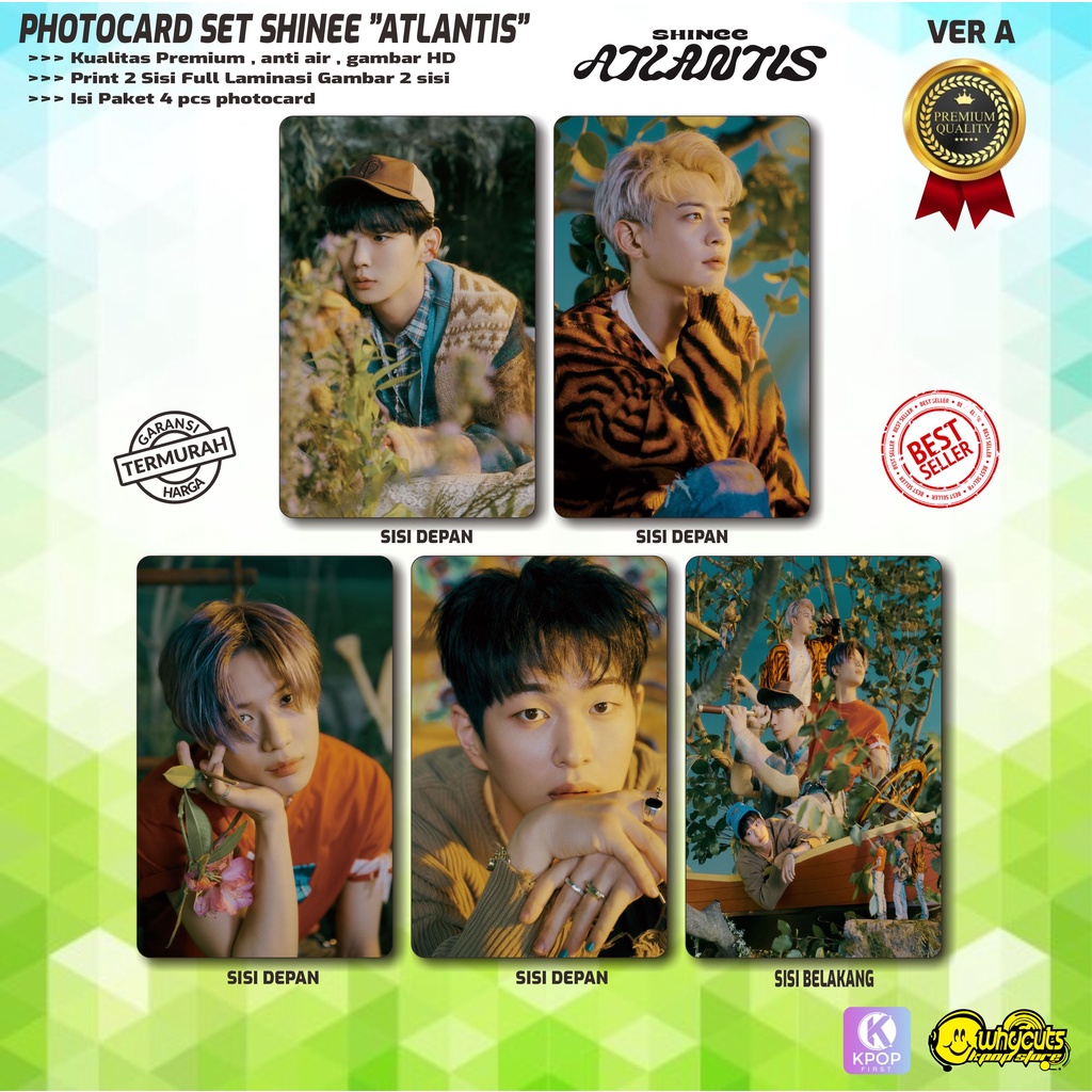 PHOTOCARD SET SHINEE PREMIUM // ATLANTIS // DONT CALL ME // FULL PACK // DUA SISI PRINT &amp; LAMINASI