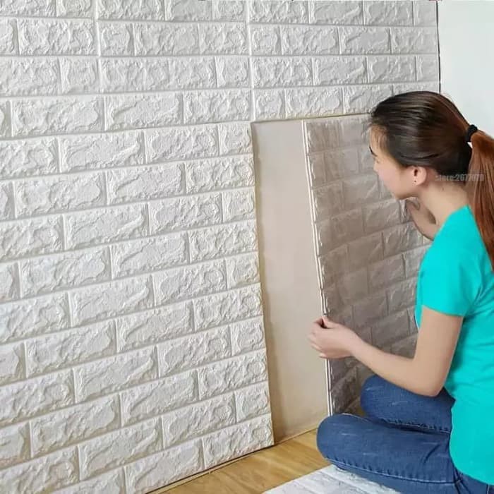 Foam 3d Brick Korea Walpaper Dinding Wallpaper Dinding 3d Stiker Wallpaper Foam Batu Bata Shopee Indonesia