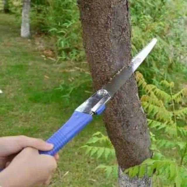 Gergaji Lipat Portabel Berkwalitas Gergaji Dahan Ranting Bonsai Alat Berkebun Folding Saw