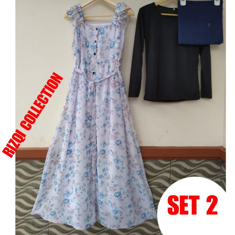 REALPICK SETELAN DRESS OVERAL CERUTY BEBYDOLL FULL FURING ORIGINAL RIZQI COLLECTION