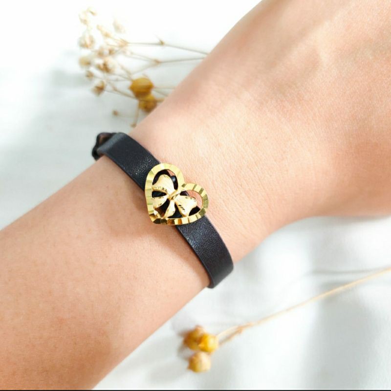 Gelang Simpul Emas Asli model tali warna