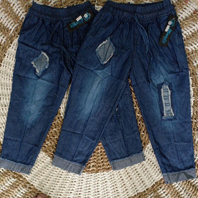 BAGGY PANTS JEANS STIK BALIK ANAK:5--7 THN