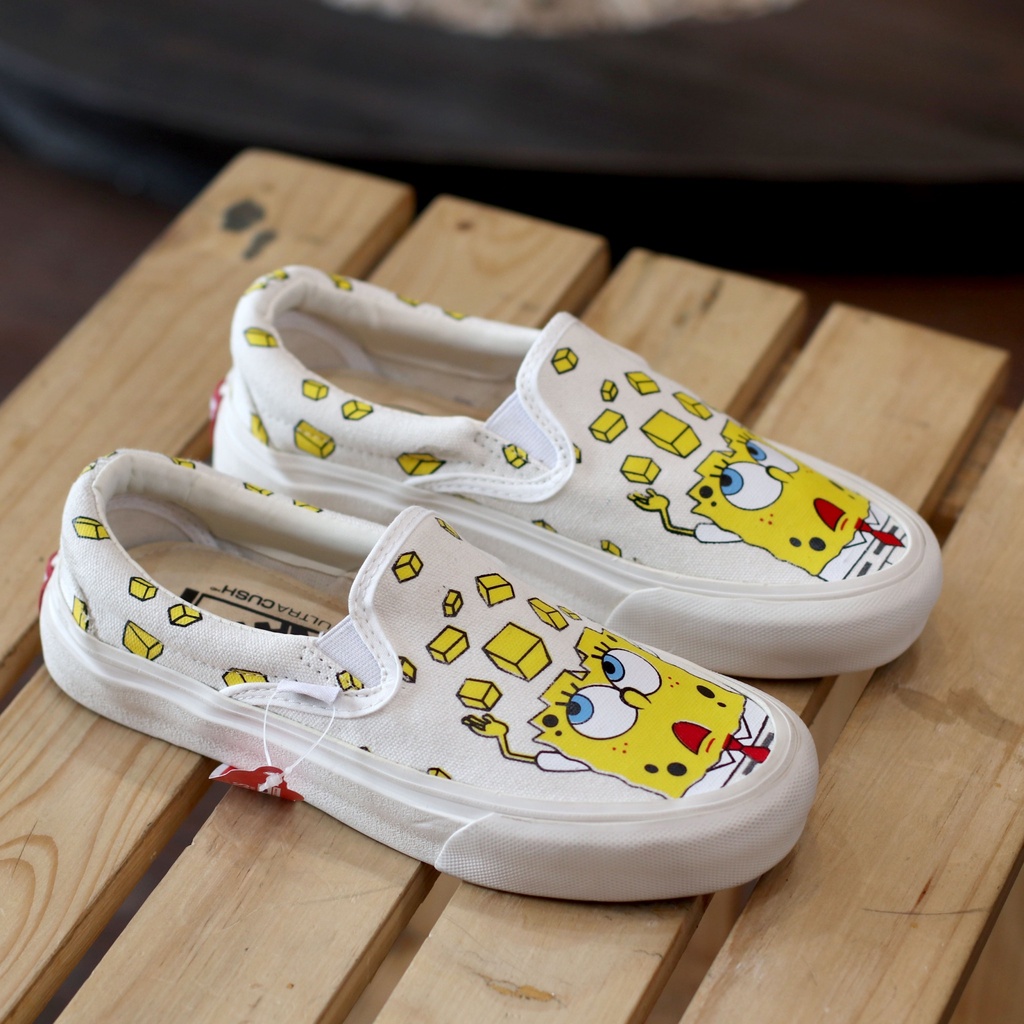 SEPATU KETS TERBARU SLIP ON VAULT OG X SPONGEBOB