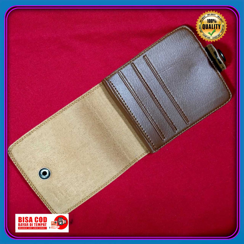 dompet cowok kekinian levis pendek kancing keren kasual best seller