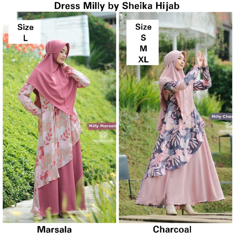 Dress Milly -Hanya Dress- Gamis Pesta Syari Cantik by Sheika Hijab