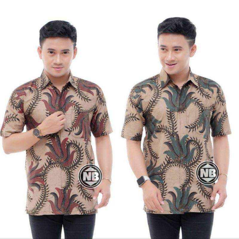 Hem Batik Pria Lengan Pendek Bwj-024 Batik Pekalongan