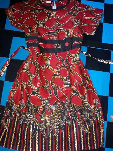Sarimbit Keluarga/family Dress Wanita Batik Tiara Merah