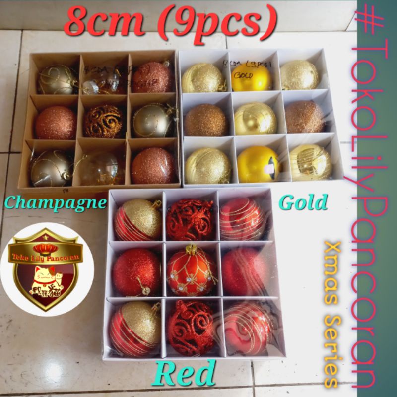 30pcs Hiasan Ornamen Natal Warna Warni Pernak Pernik