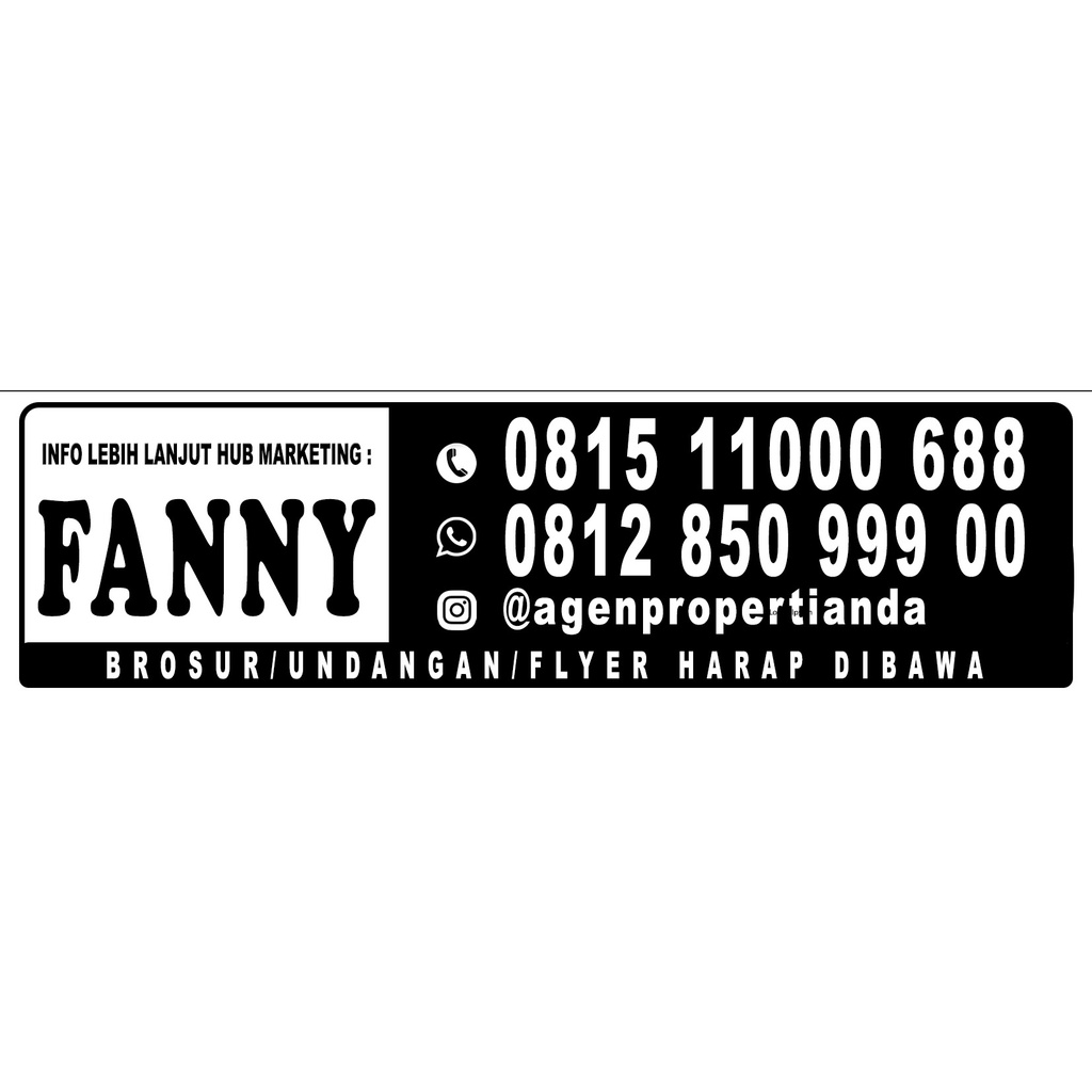 

RB Isi 80 Pcs Cetak/Custom Sticker Satu Warna Hitam Putih Stiker Label Nama Untuk Marketing Sales