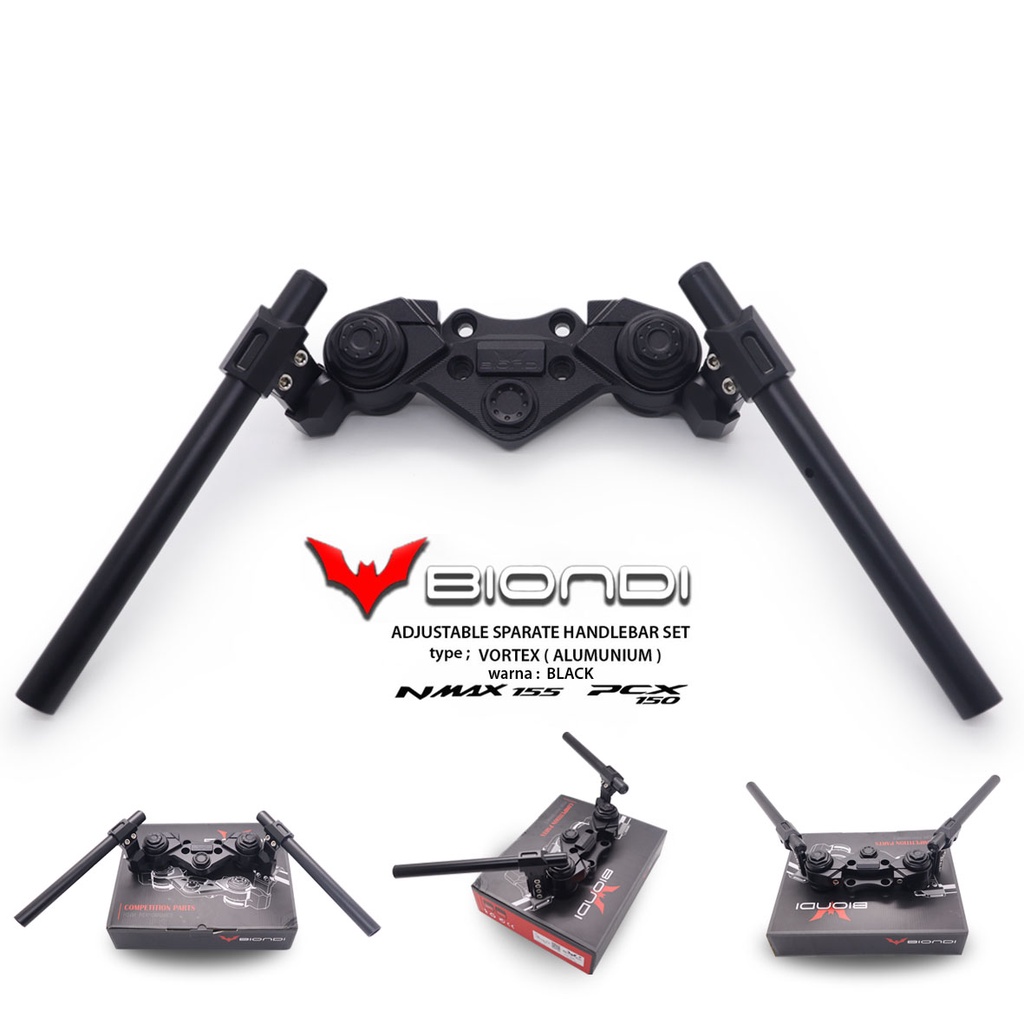STANG JEPIT BIONDI FULL CNC TYPE VORTEX NMAX OLD-NMAX NEW-PCX 150-PCX 160