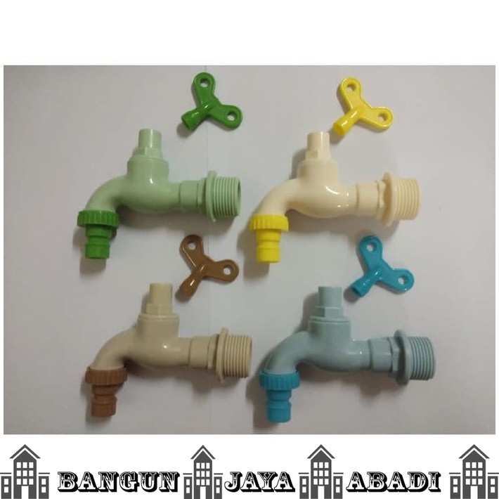FIT KRAN AIR PVC TAMAN 3/4 INCH KERAN TAMAN MODEL CABUT KUNCI TERMURAH BJA