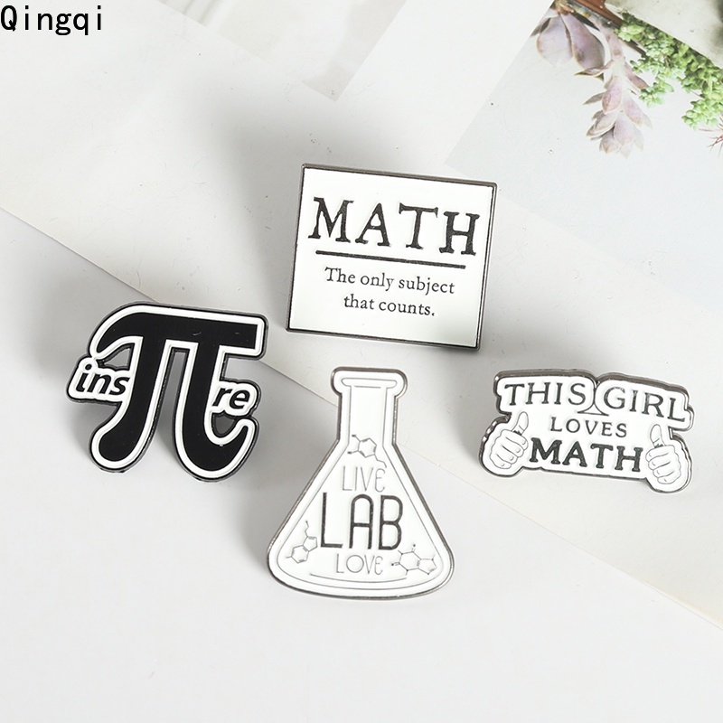 Bros Pin Enamel Desain Kartun Lab Matematika Untuk Hadiah