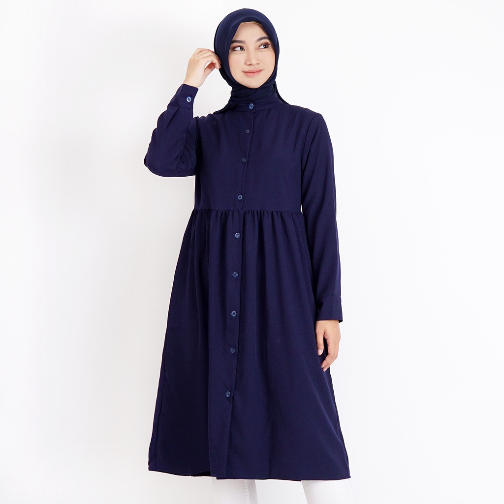 Long Tunik Polos Wanita Tunik Busui Sise L &amp; XL