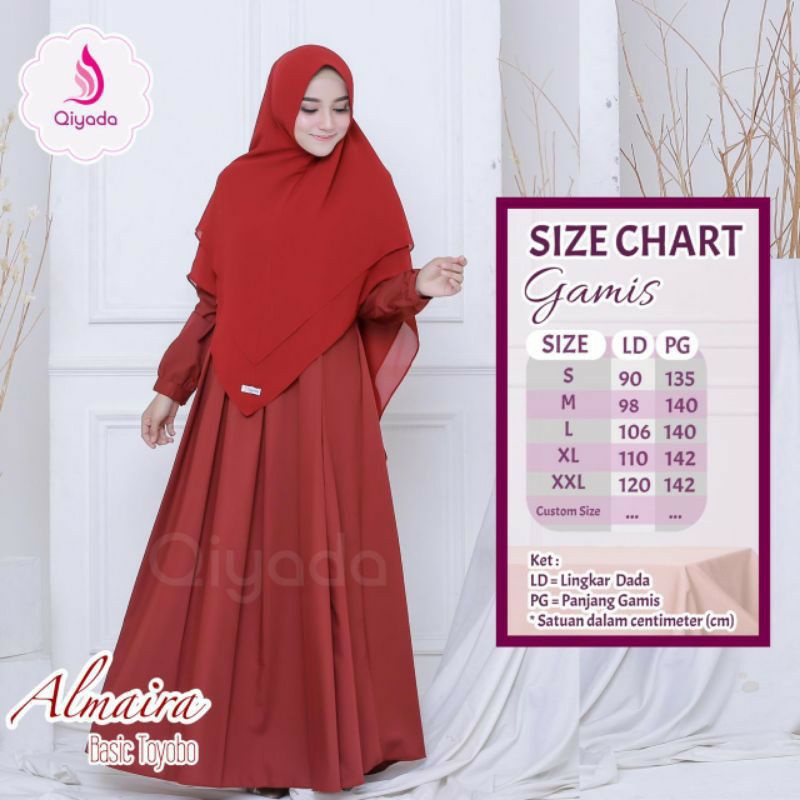 Gamis Basic polos premium Qiyada