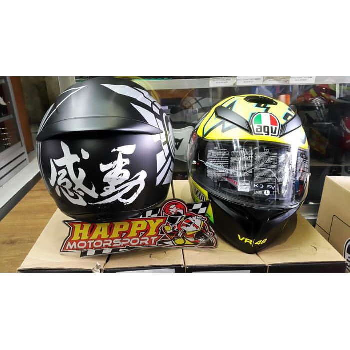 SALE  HELM AGV K3SV WINTERTEST BLACK MATT 2017 SNI+SPOILER M L XL
