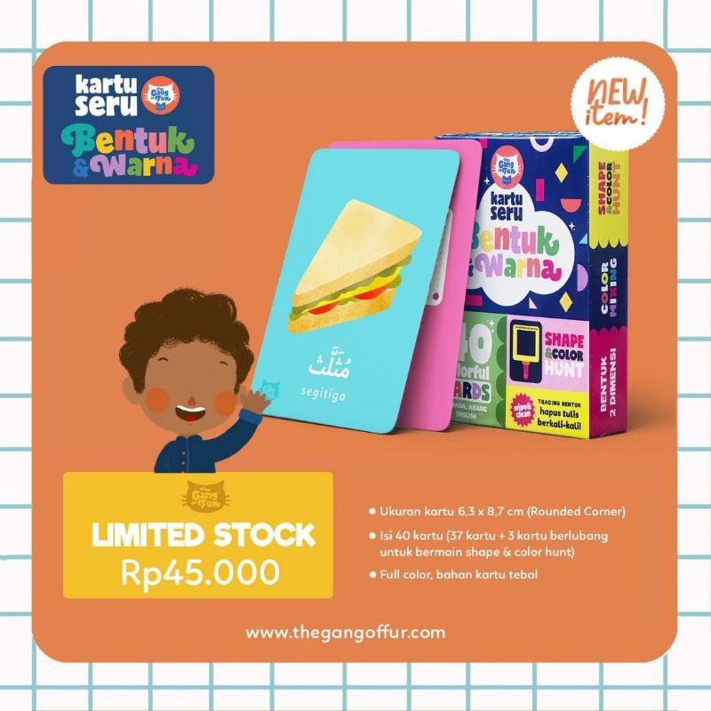 Flash Card Kartu Seru Bentuk dan Warna - TGOF