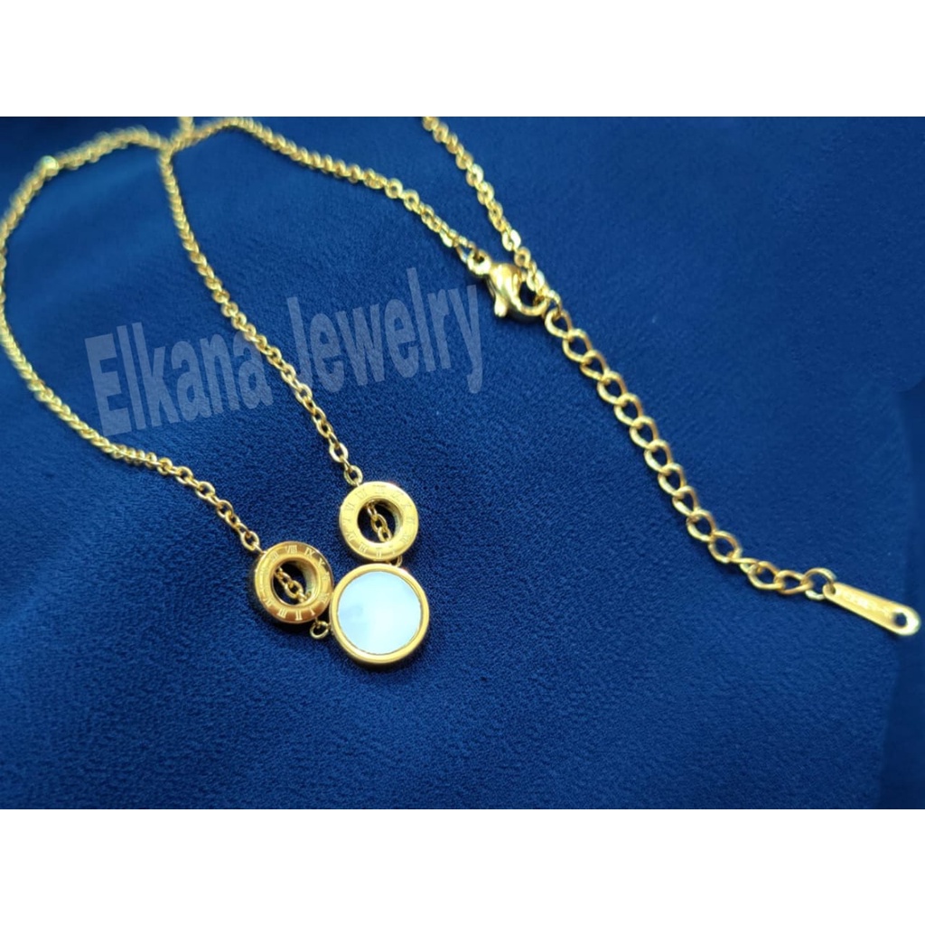 TITANIUM KALUNG MIMI KY CRAMIC SUPER BERKELAS PERHIASAN ANTI KARAT&amp;ANTI LUNTUR