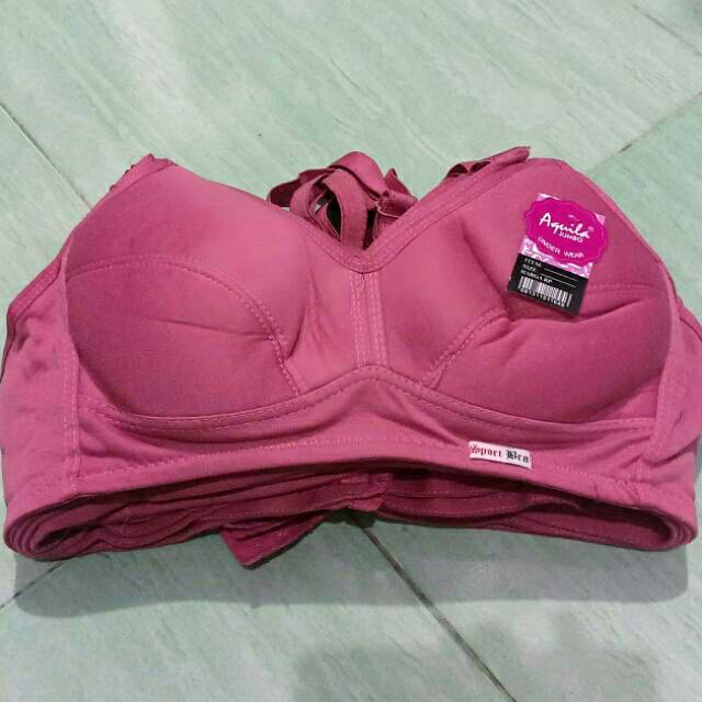 Bra BH Wanita Super Jumbo tanpa busa Sport Bra tebal murah adem size 44 &amp; 46