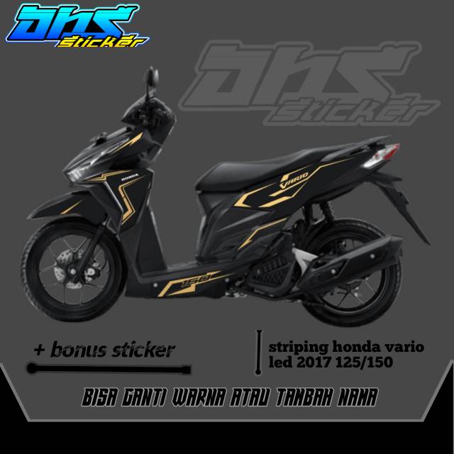 STRIPING VARIASI GOLD HONDA VARIO LED 2017 125/150