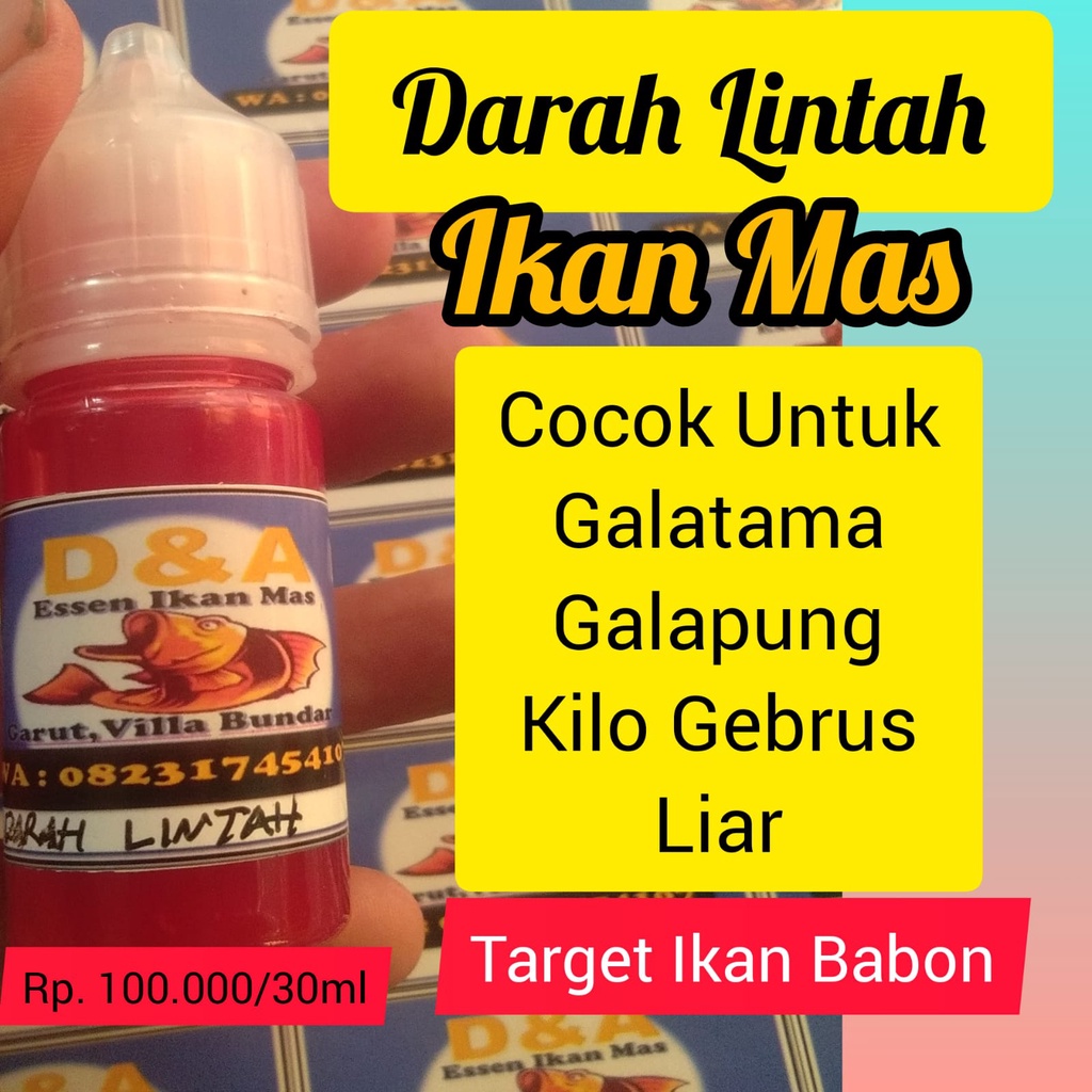 Essen Darah Lintah/Essen Ikan Mas/Essen Tarung Ikan Mas/Essen Galatama/Essen Babon Ikan Mas/Essen Ba