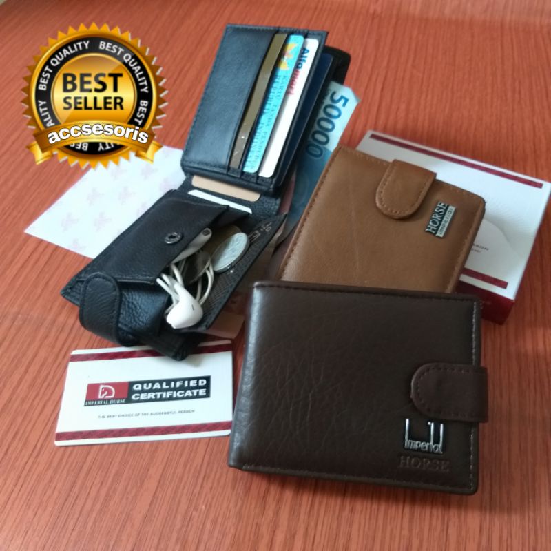 Dompet Kancing Kulit Asli Horse Imperial