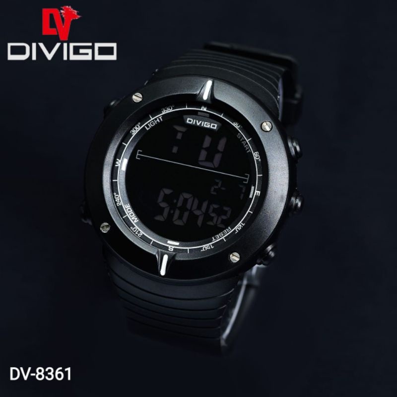 (Terima Cod)Jam Tangan Pria Divigo Digital Anti Air Strap Rubber(Dikirim Dari Jakarta)