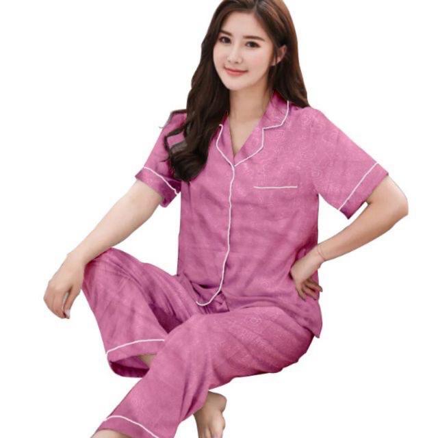 Mamaomi.Fashion, PIYAMA CP Celana Panjang Embos LD 102-104 CM-CP-PINK