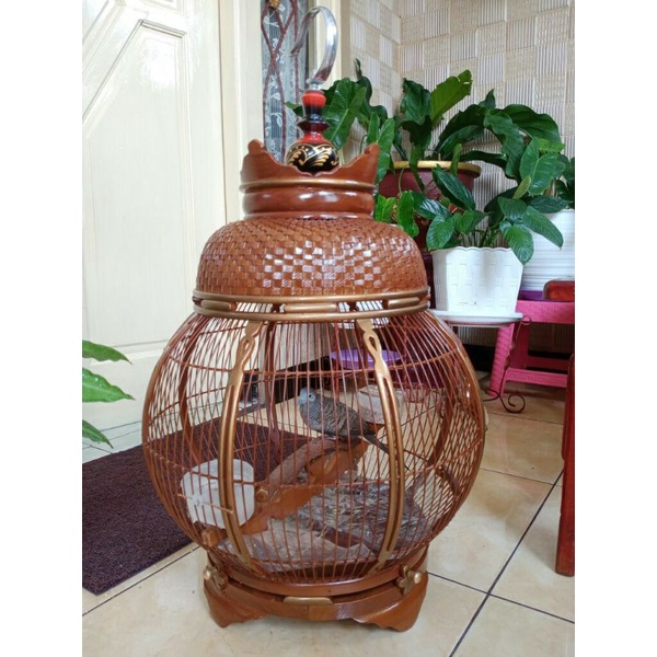 Sangkar burung perkutut kayu jati/sangkar perkutut klasik