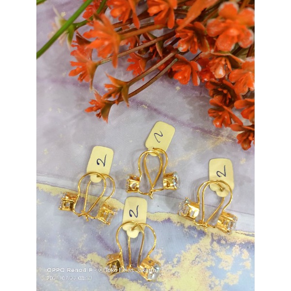 Anting emas asli k300