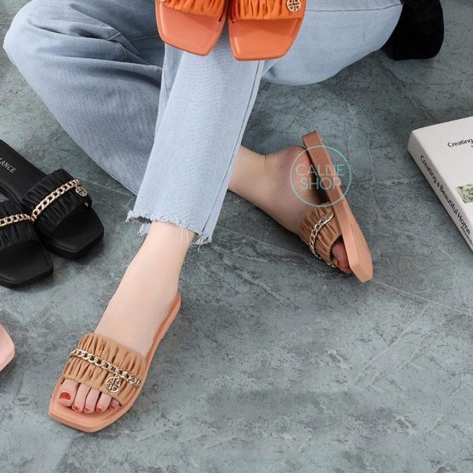 Sandal Wedges Wanita Jelly Rantai T Balance 288-1 268-24 KRUTRNT