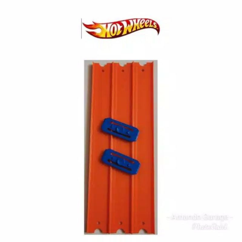 Hot Wheels Track 90cm 3x30cm termasuk 2 pcs konektor biru original hotwheels track builder lintasan