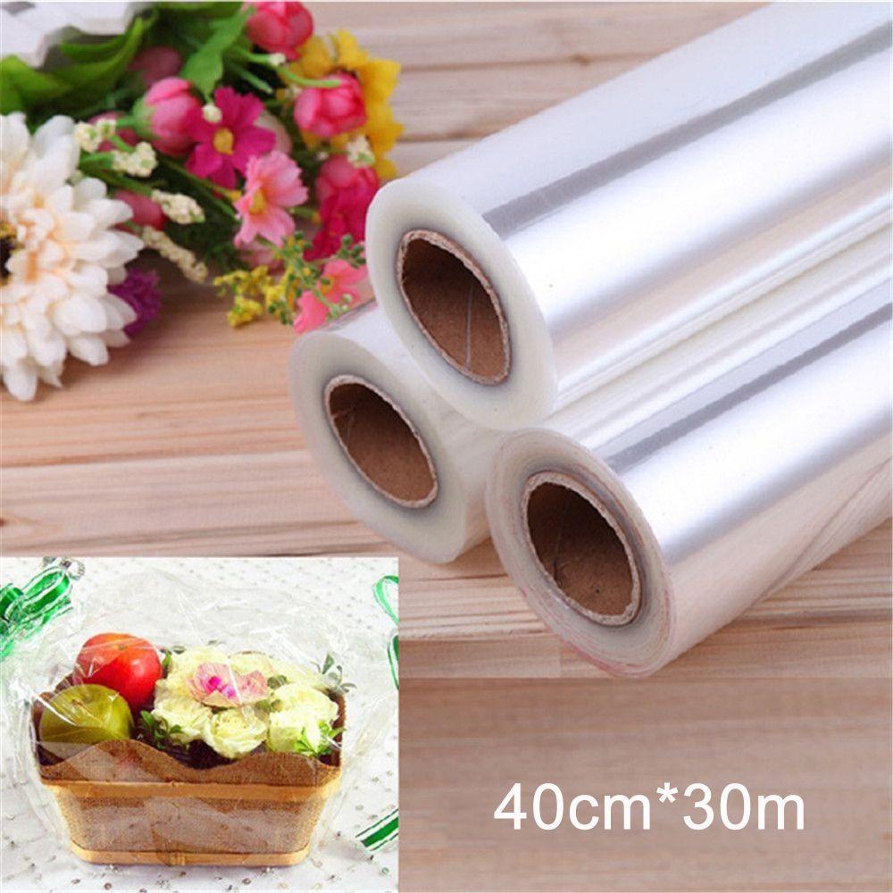 Top Cellophane Wrap Roll Seni Kerajinan Transparan Handmade Florist Craft Film