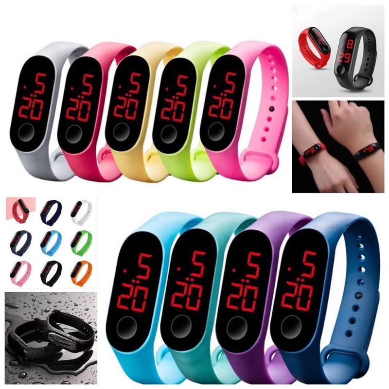 Jam Tangan Pria/Wanita Jam Tangan LED Sport Digital